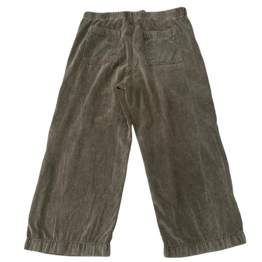 American Eagle Corduroy Wide Leg Pants XL Brown Pull On Drawstring Baggy - Picture 2 of 14